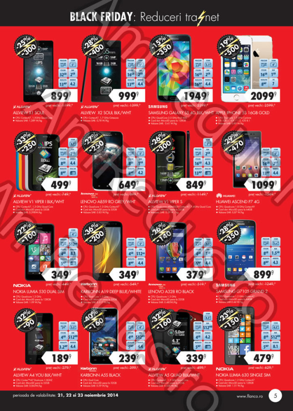 Reduceri telefoane Black Friday Flanco